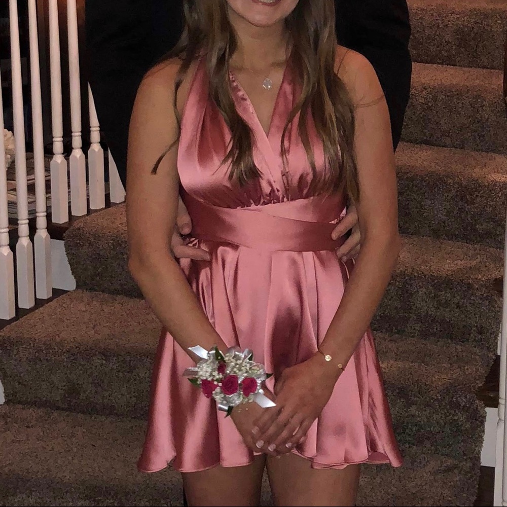 Pink Wrap Dress